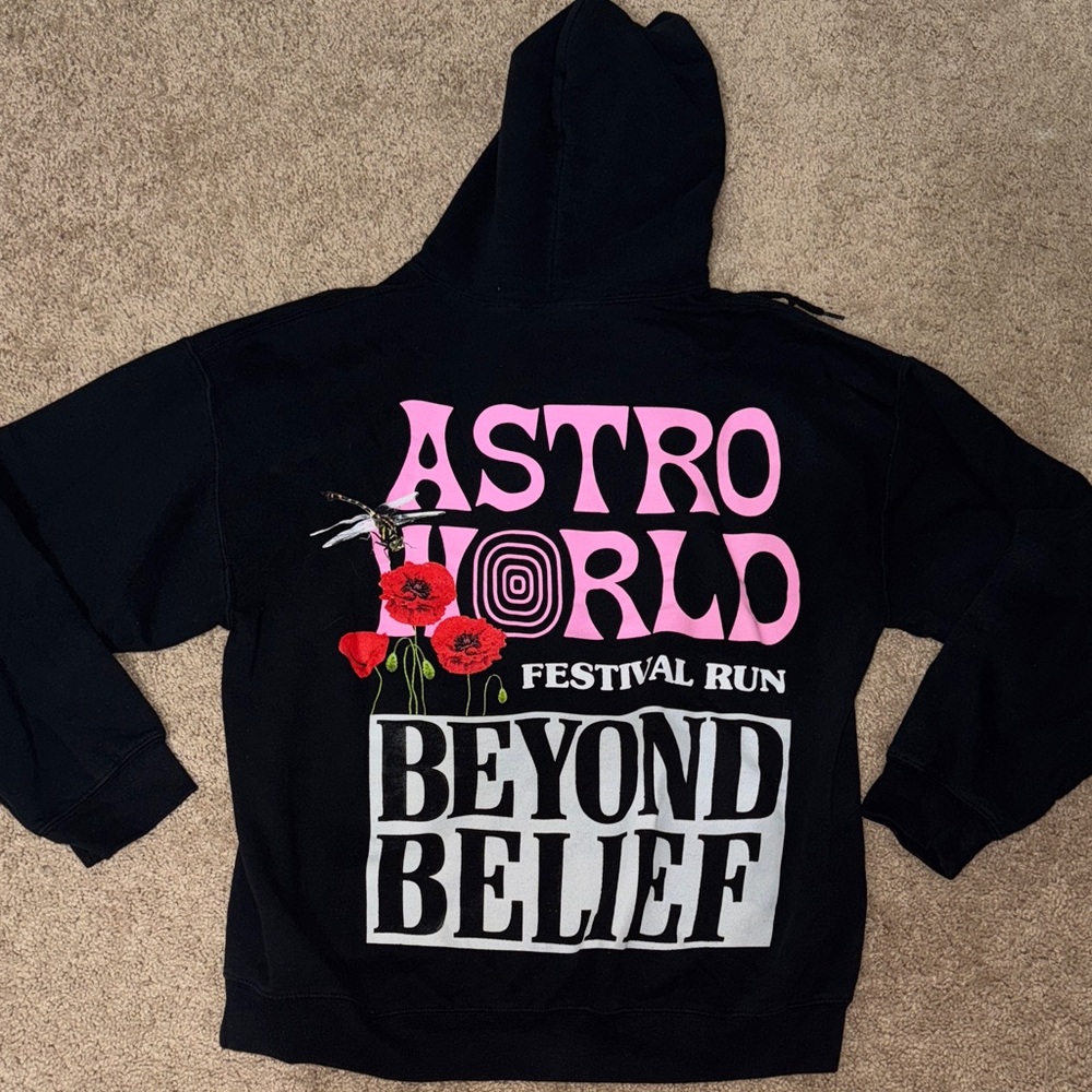 Black Astroworld Festival Run Hoodie